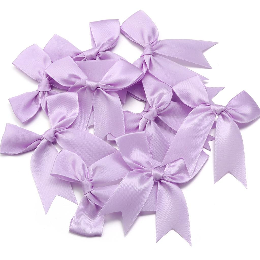 20pcs Fresh Pink Ribbon Small Packaging Bow Polyester Satin Bow Flower Handmade Tie Hair Accessories Craft Supplies