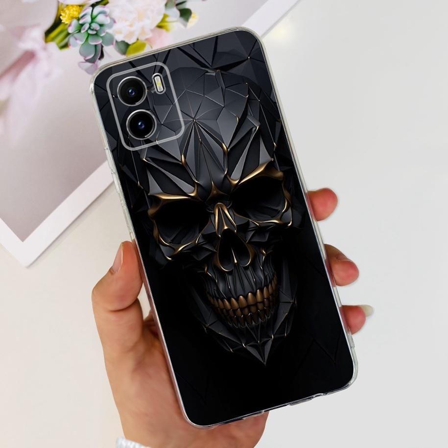 Для Vivo Y15s Y15A Y15C Чехол V2134 V2120 V2147 V2139 Популярный Цветок Тонкий Мягкий Силикон Прозрачная Задняя Крышка Для Vivo Y01 V2166 Чехол
