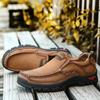 Large Size Men's Genuine Leather Shoes Slip On Shoes 39-48