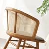 Nordic Light Luxury Vine Weaving Japanese Homestay Home Backback Armor Retro Style Quiet Wind Hotel Soft Bag Chair