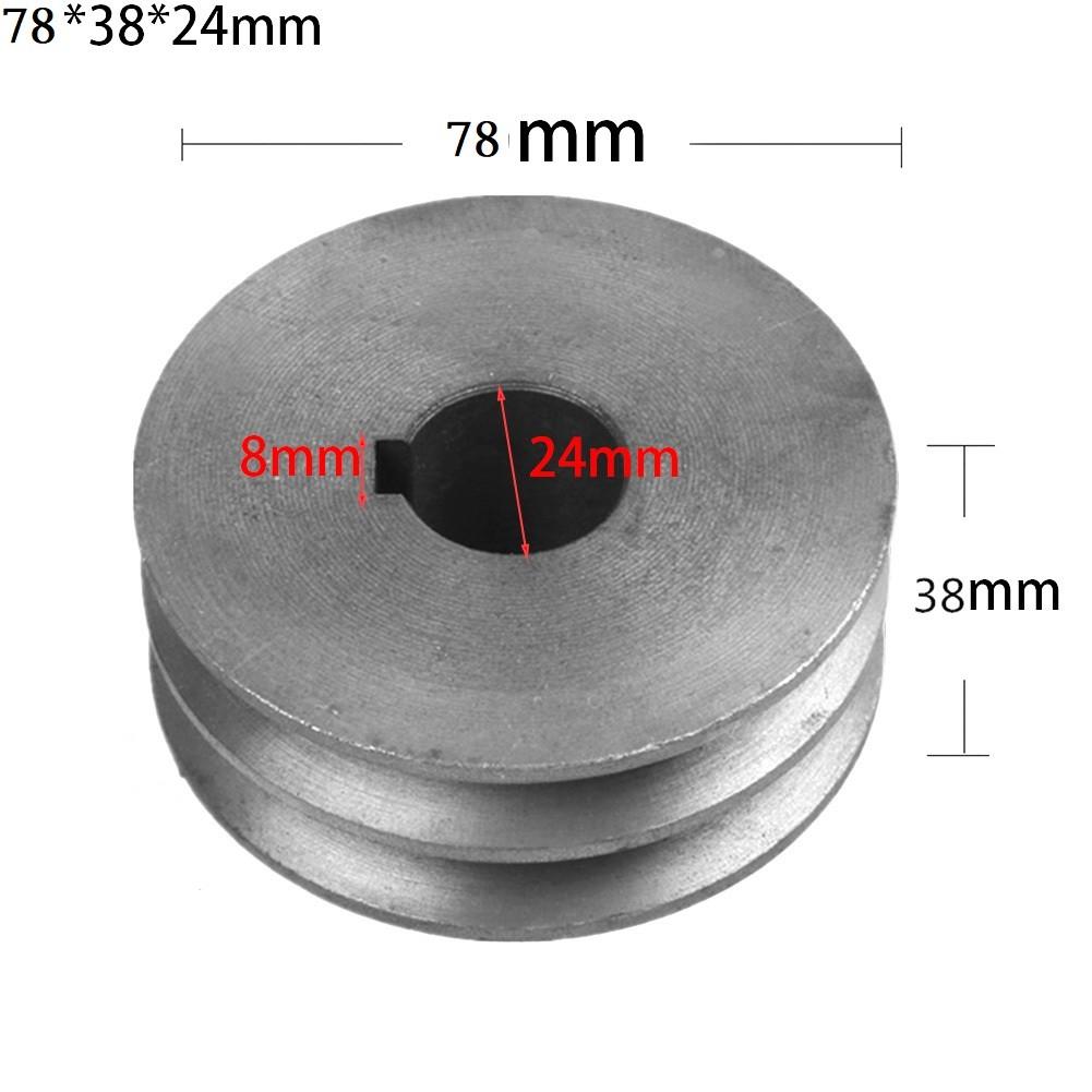 Чугунный шкив клинового ремня Диа 50мм-100 Двухручьевой шкив Аксессуар для электроинструмента