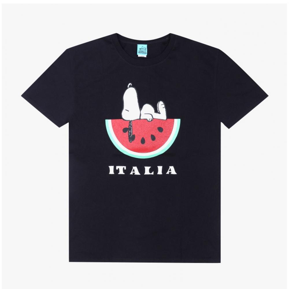 Дикий осел Унисекс Футболка Snoopy T iTalia Черная