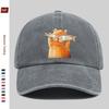 pc Unisex Playful Cat and Fish Pattern Print Baseball Cap Ideal Decorative Hat for Pet Lovers Multiple Colors Available Comf