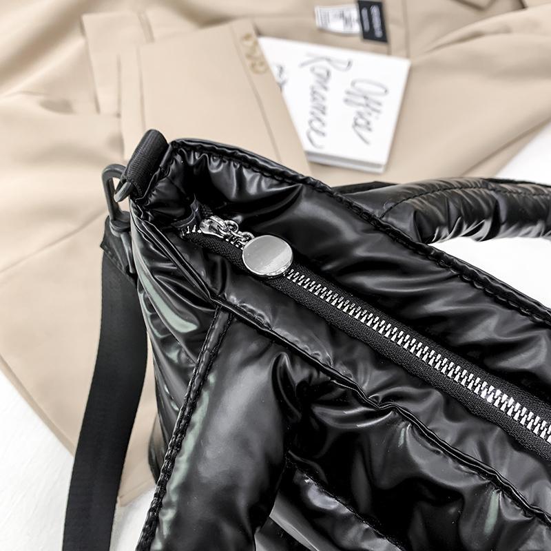 Зимняя пушистая космическая хлопковая сумка через плечо, новая хлопковая сумка на одно плечо, сумка через плечо с широким ремнем