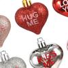 24 шт. Украшения в форме сердца ко Дню святого Валентина, разноцветные подвесные безделушки, украшения в форме сердца
