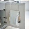 Yamazaki Tosca Sink Door Garbage Bag Holder with Towel Hanger, White, Approx. W26 x D13.5 x H23cm, Adjustable Height, Door Storage, 5030