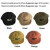 Letter Embroidery Children's Hat Solid Color Sun Protection Cap Boys Girls Caps Peaked Hats