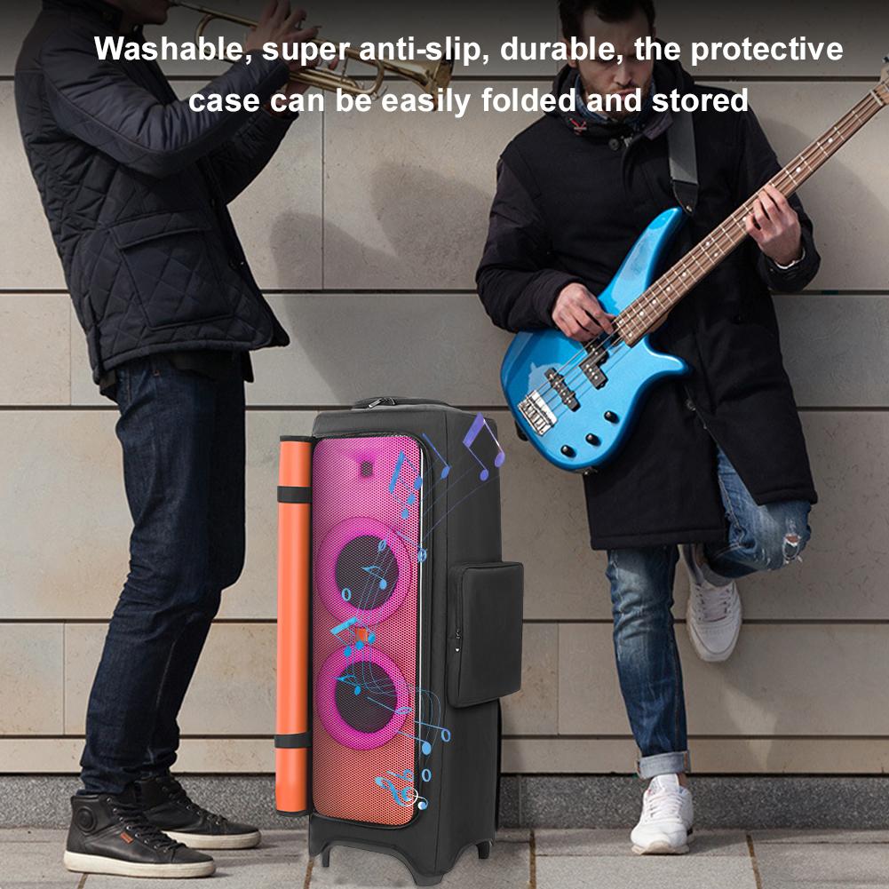 Portable Speaker Dust Case Zipper Closure Padded Speaker Protective Cover Double-Sided Speaker Storage Bag for JBL PARTYBOX 1000