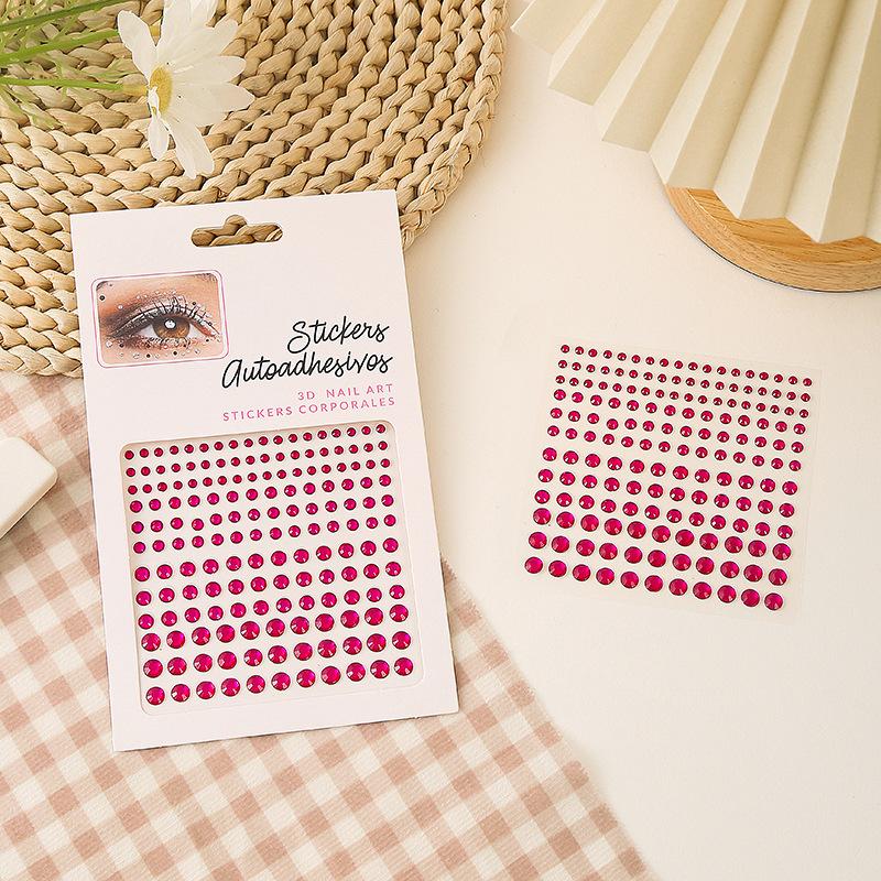 Алмазная кристаллическая татуировка-наклейка, блестящая подводка для глаз, макияж для бровей, лицо, глаза, алмазные татуировки, рок-горный хрусталь, 3D наклейки-подводка для глаз