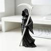 Готическая статуэтка Женца Смерти с косой, 3D-печать, черная мантия, фигурка Королевы, загадочная скульптура для декора дома, офисного стола, книжной полки