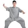 Summer Milk Silk Tai Chi Short Sleeve Top for Men and Women - Perfect for Practice, Performance, and Morning Exercise