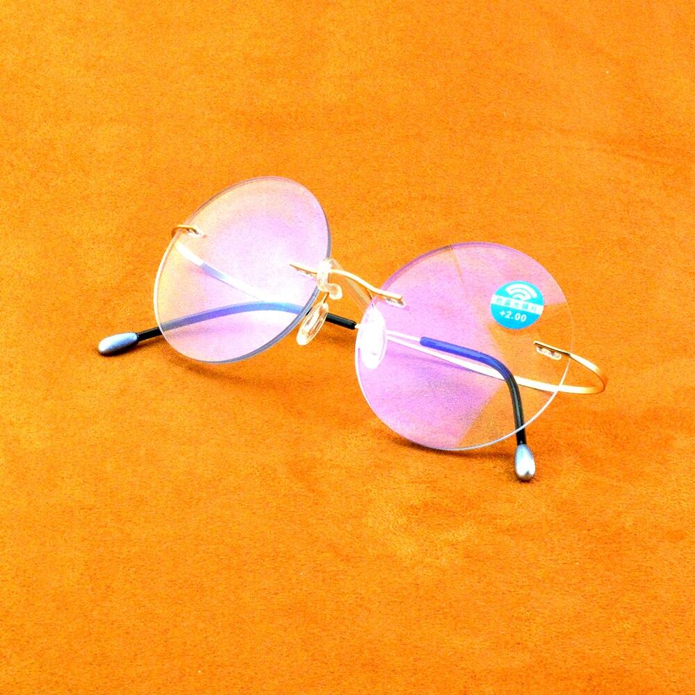 Круглые очки для чтения для мужчин и женщин, портативные очки для чтения без оправы +0,75 +1 +1,5 +1,75 от +2 до +4