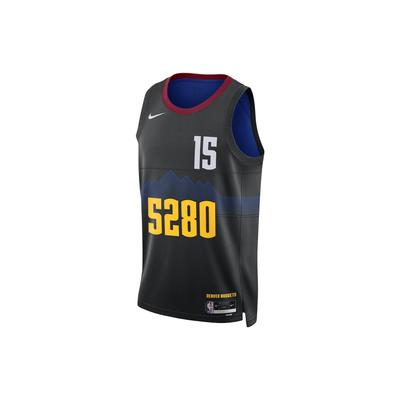 Никола Йокич Denver Nuggets City Edition баскетбольная майка с цифровым принтом 2023/24 мужские топы черные DX8500-011