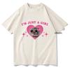 Sad Hamster Meme Im Just A Girl Unisex T Shirts Unisex/Women Clothing Harajuku Aesthetic Tshirt Vintage Unisex Streetwear