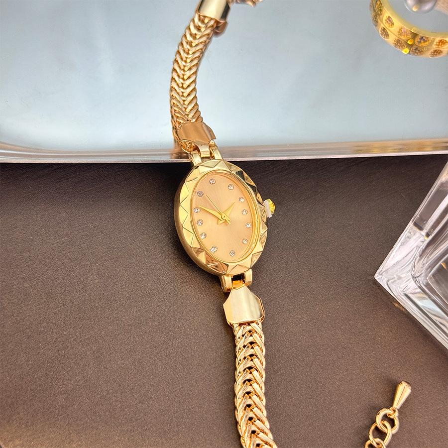 Маленькие винтажные женские часы, регулируемый браслет, застежка-лобстер, ювелирные изделия, кварцевые часы, маленькие золотые часы