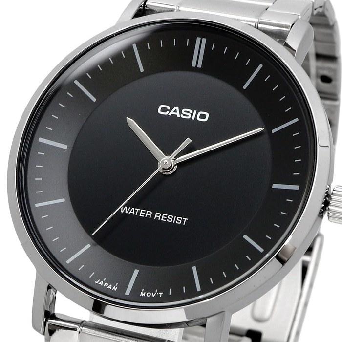 Casio Мужские кварцевые часы MTP-VT04D-1E Черный металлический браслет