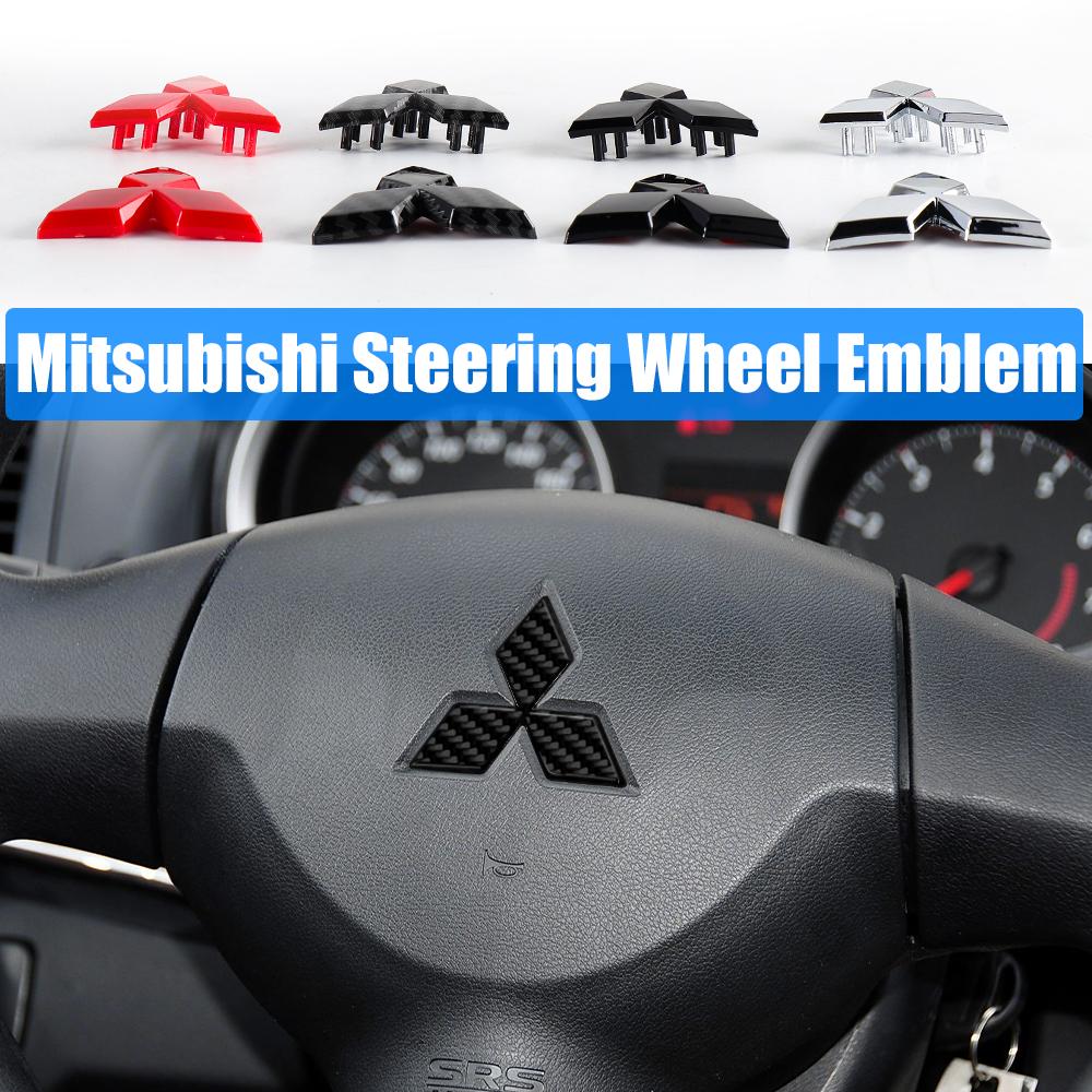 cyhk7 Car Steer Wheel Emblem Sticker Badge Interior Accessories For Mitsubishi 9 Ralliart X EX L200 Colt Outlander Pajero Lancer Cross