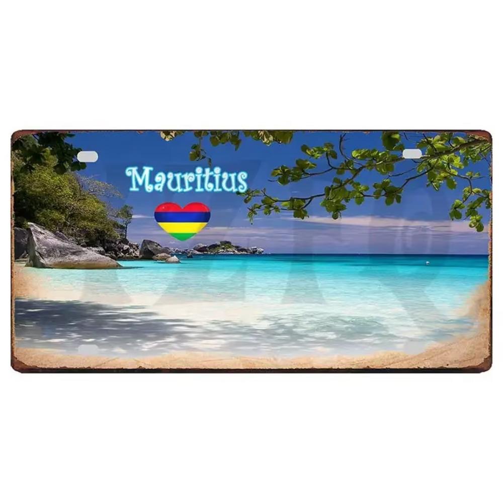 Flag Metal Retro Signs with Aesthetic Appeal Ideal Travel Souvenirs To Beautify Wall Decoration In Home Showcasing Vintage Style