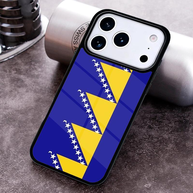 Чехол для телефона с принтом флага Боснии и Герцеговины для iPhone 17 16 15 14 13 12 11 Pro Max Plus 17Air Мягкий силиконовый чехол