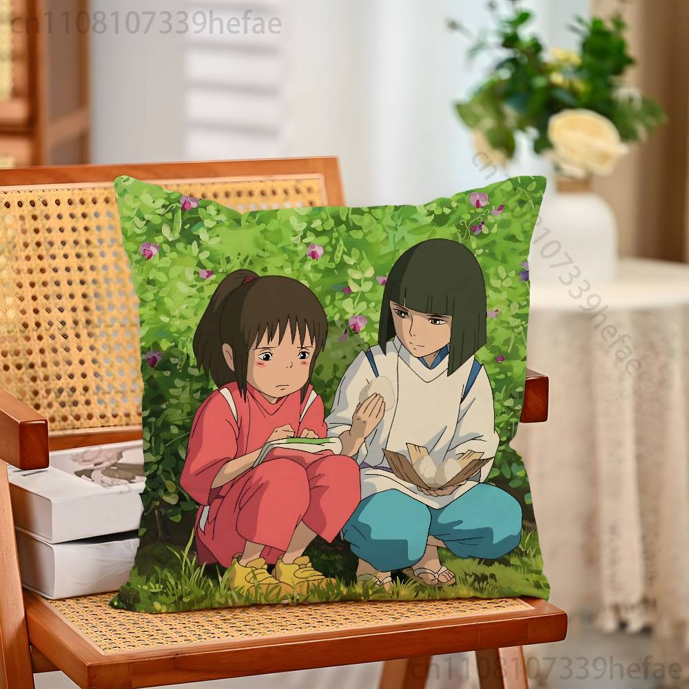 Чехол для декоративной подушки «Унесённые призраками» (Sen to Chihiro no kamikakushi) Для 45x45см55x55см30x30см Для домашнего декора спальни И Защита