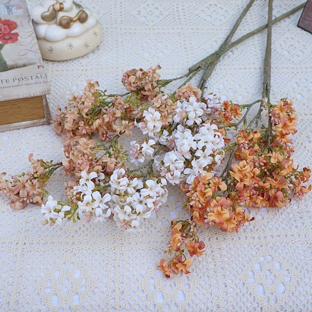 Plastic Artificial Thyme Flower Luxury Fake Flower Thyme Flower Branch  Holiday Party Wedding
