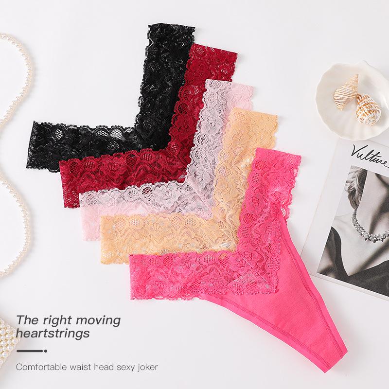 European and American Sexy Lace Thong Underwear for Women - Plus Size, Low Waist, Summer BreathableSuppressLint: 148 Characters