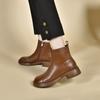 Martin Boots Flat Short Boots Casual Leather Boots Cotton Boots