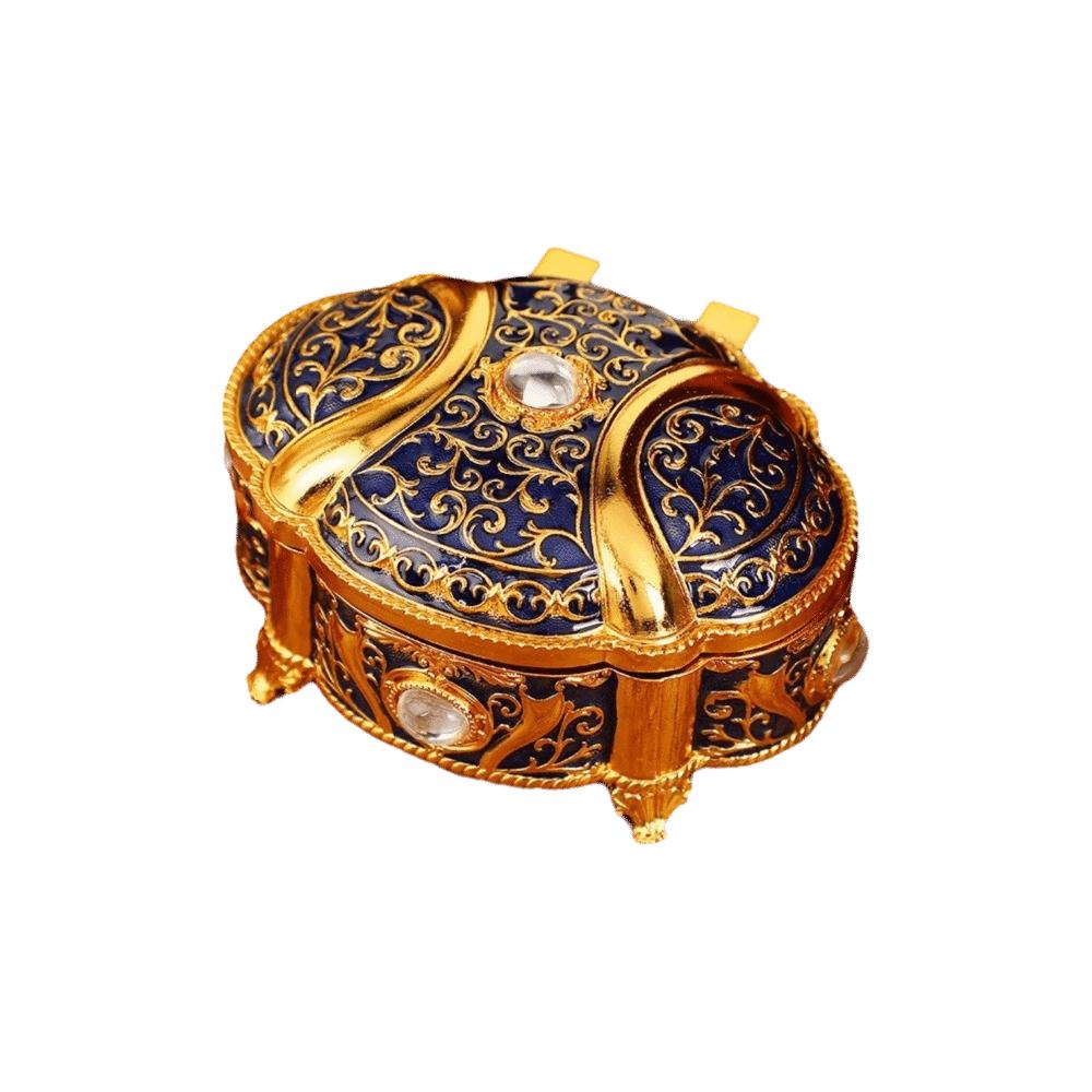 Oval Shape Jewelry Organizer Relief Design Jewelry Storage Case Jewelry Box Jewelry Storage