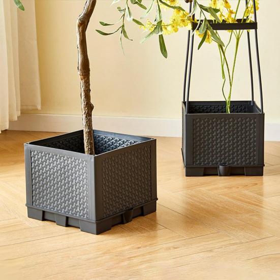 Ящик для цветов с решеткой Автоматический полив Простая сборка Приподнятая садовая грядка Всепогодный безопасный посадочный ящик для вьющихся вертикальных растений