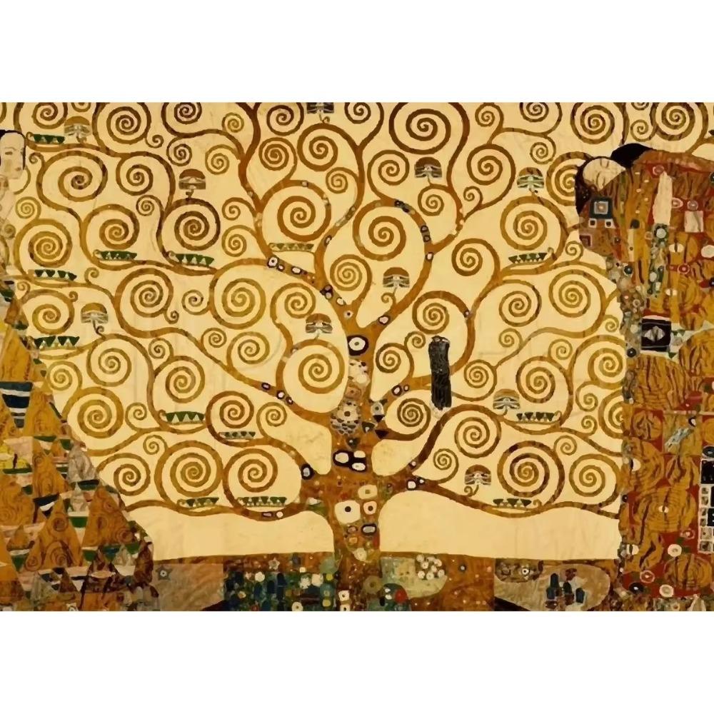 Classic Abstract Figure Artworks of Gustav Klimt, Including "The Kiss" and "The Tree of Life" Home Decor Gifts.
