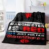 Manchester Customize Text Blanket Gift Customizable Blanket Comfortable for Office Chair Livingroom Sofa Chair Four Seasons Universal