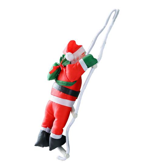 Santa Ladder Pendant Christmas Decoration Festive Santa Ornament with Curly Beard Festive Hanging Ornament