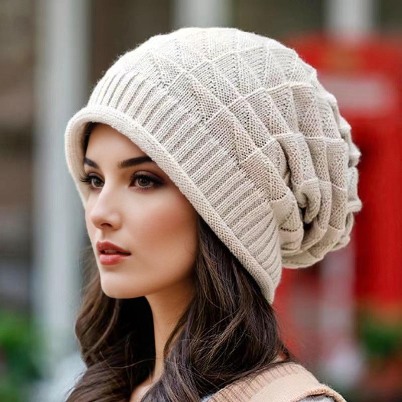 1 шт. Шапки Модные Облегающие голову Ветрозащитные Вязаные Корейский стиль Женские Для беременных Шапки-бини Повседневные Теплые для ушей Свободные