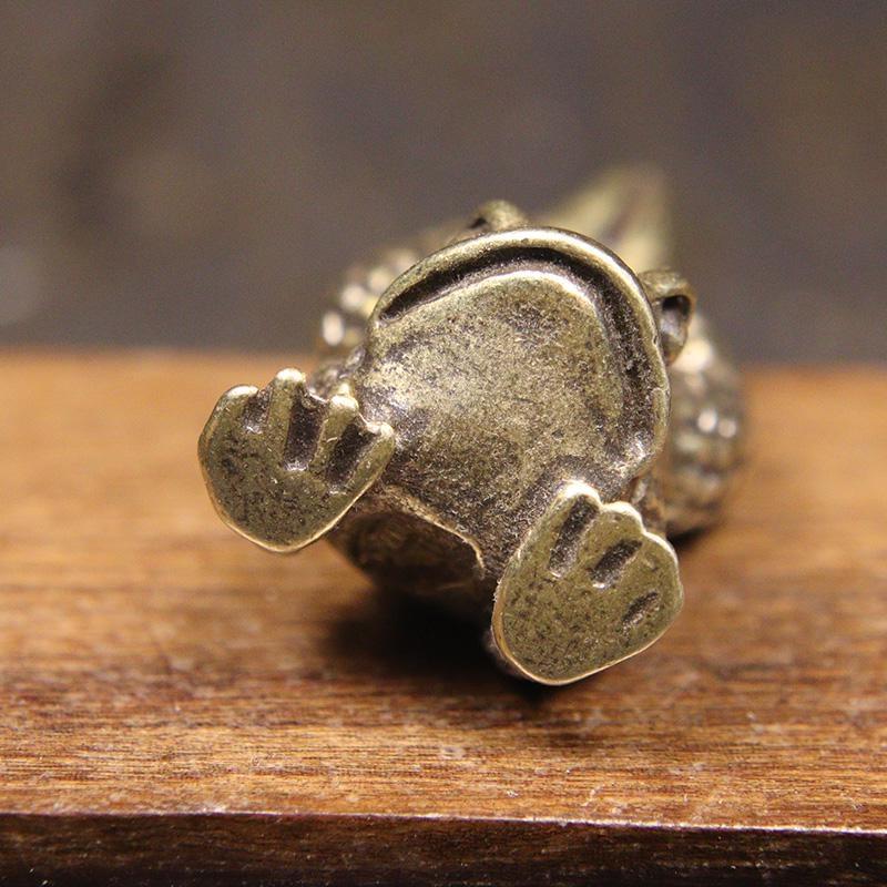 Винтажная латунная милая перевернутая статуя лягушки для йоги в стиле дзен, фигурки, скульптура лягушки для йоги, украшение для дома