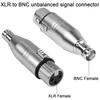 QIANRENON XLR To BNC Adapter - 3-Pin XLR Female To BNC Female Coaxial Analog Video Connector, Extended Conversion for RF, Audio, Camera, Microphone, M