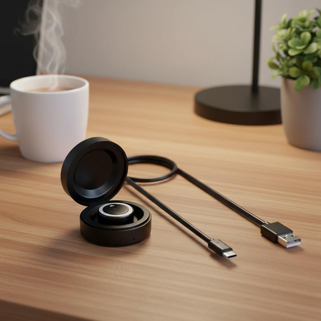 Беспроводной умный кольцевой зарядный кейс для Oura Ring Gen 4, зарядная станция, портативный зарядный бокс с USB-C кабелем, зарядный кейс