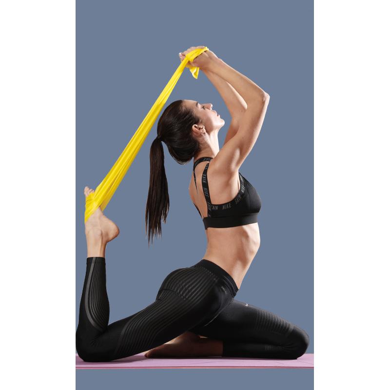 Эспандер для йоги и пилатеса, упражнения на растяжку, фитнес-пояс, эластичный тренировочный фитнес-упражнения, резиновый, 150 см, натуральный каучук