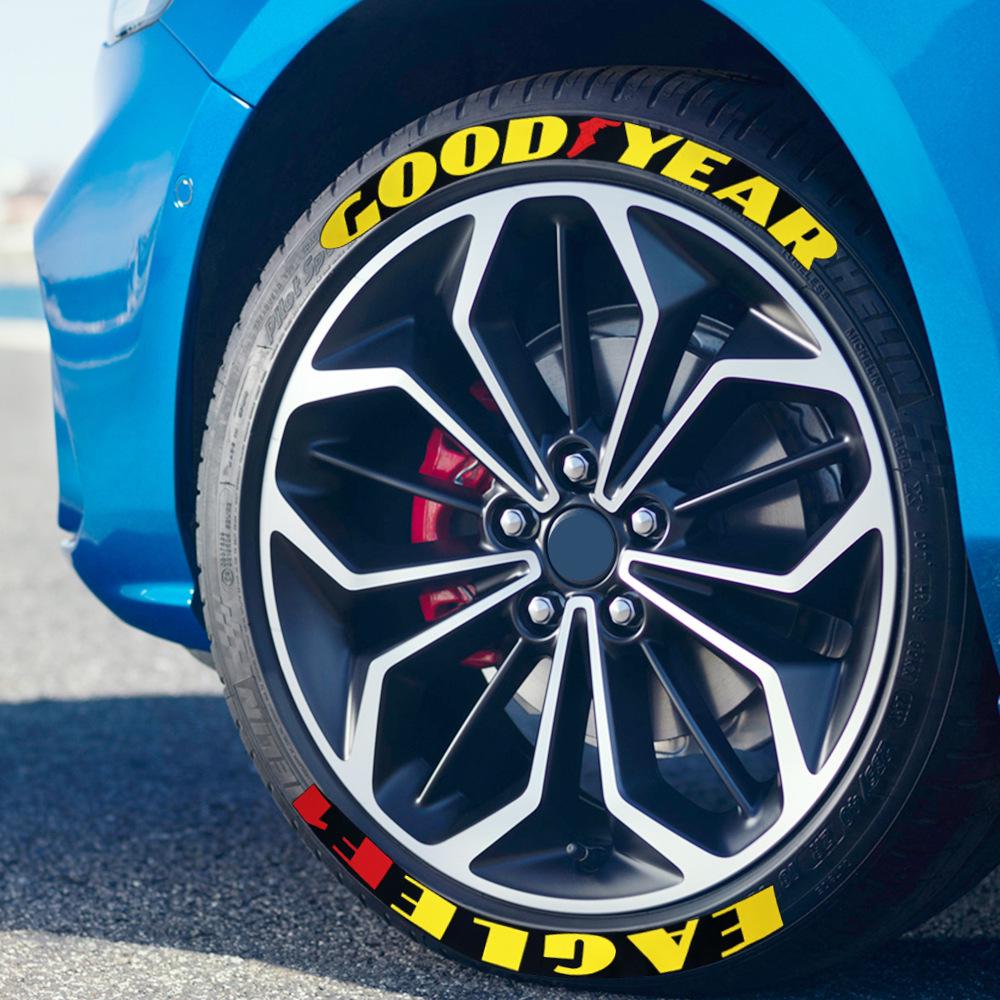 Цельная светоотражающая 3D ПВХ наклейка с буквами для шин - Персонализированная модификация автомобиля