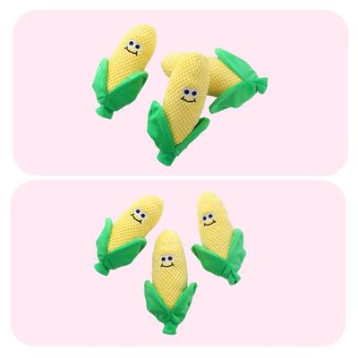 Мягкая плюшевая игрушка-початок кукурузы для домашних животных, жевательная игрушка с пищалкой для собак и кошек, увлекательная игра, от скуки, развлечение для питомцев, жевательная игрушка