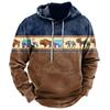 Spring Autumn Men Clothes Casual Hooded Sweatshirt Men Fashion 3D Digital Print Pullover Hoodies