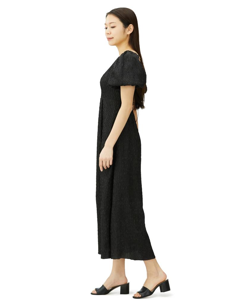 Blurred Flower Back Shank Dress LWFO232122 BLK [Lily Brown] Women's