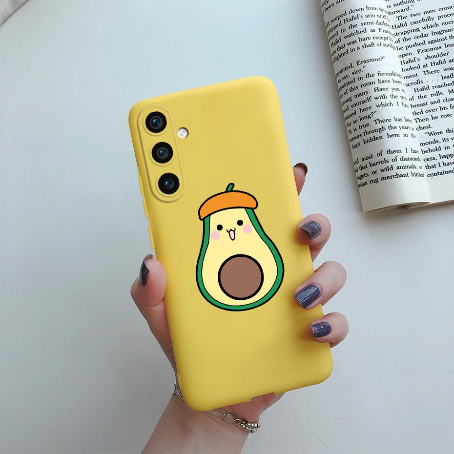 Для Samsung Galaxy S23 FE 5G Матовый чехол для телефона Милый мультяшный кот Мягкая силиконовая задняя крышка Для Samsung S23 FE S23FE S 23 FE 5G Чехол