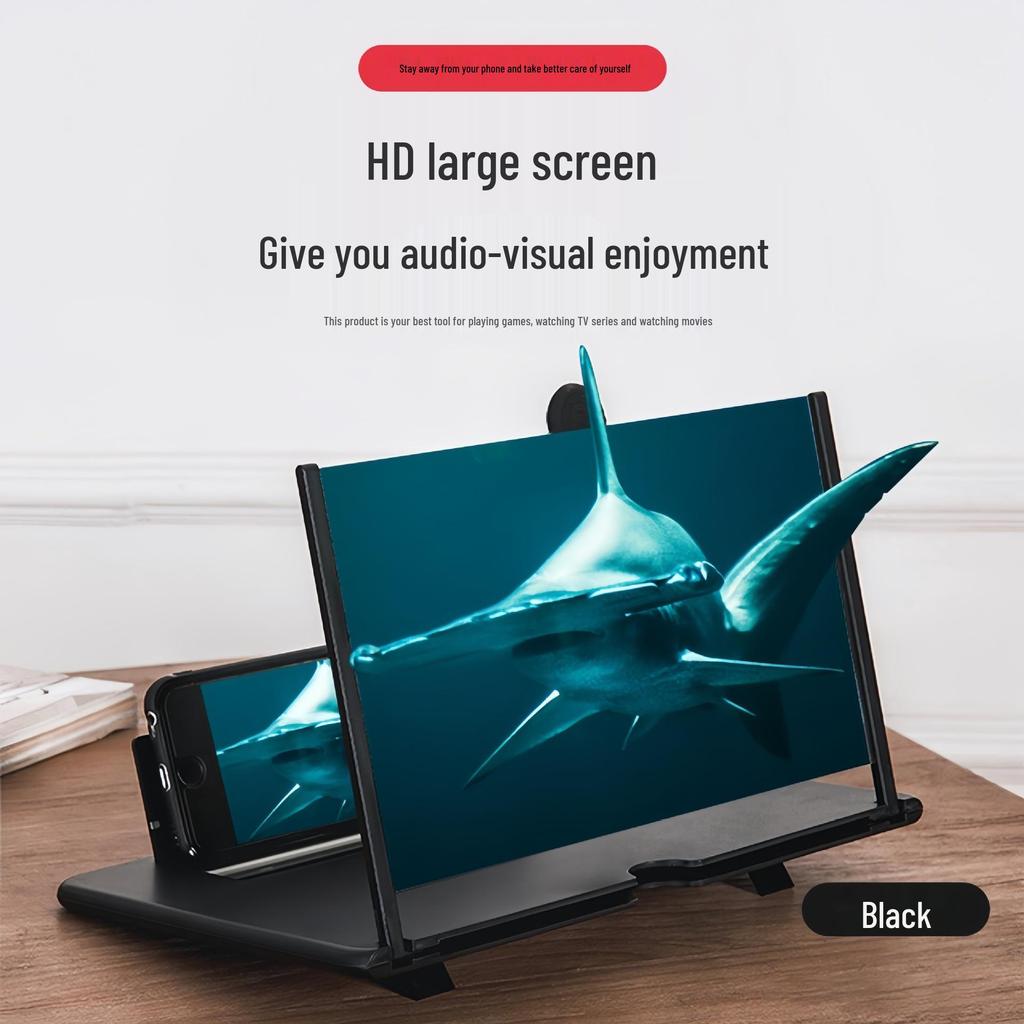 3D HD Выдвижная Лупа для Экрана и Подставка для Телефона