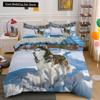 Husky Dog Bedding Set King Queen Size Funny Pet Puppy Duvet Cover for Kids Boys Girls Cute Animal 2/3pcs Polyester Quilt Cover