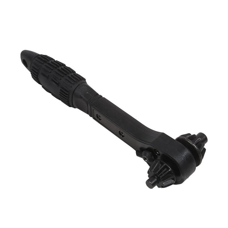 Two In One Practical Drill Chuck Key Wrench Black Ratchet Pro Wrench Tool