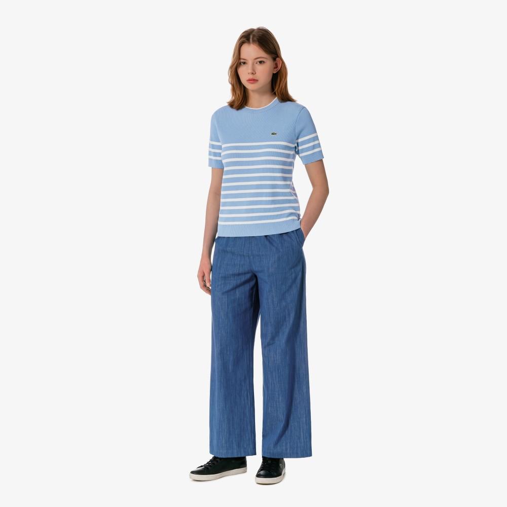 Lacoste Женские льняные брюки-клеш с эластичной талией HF611E-56G36L