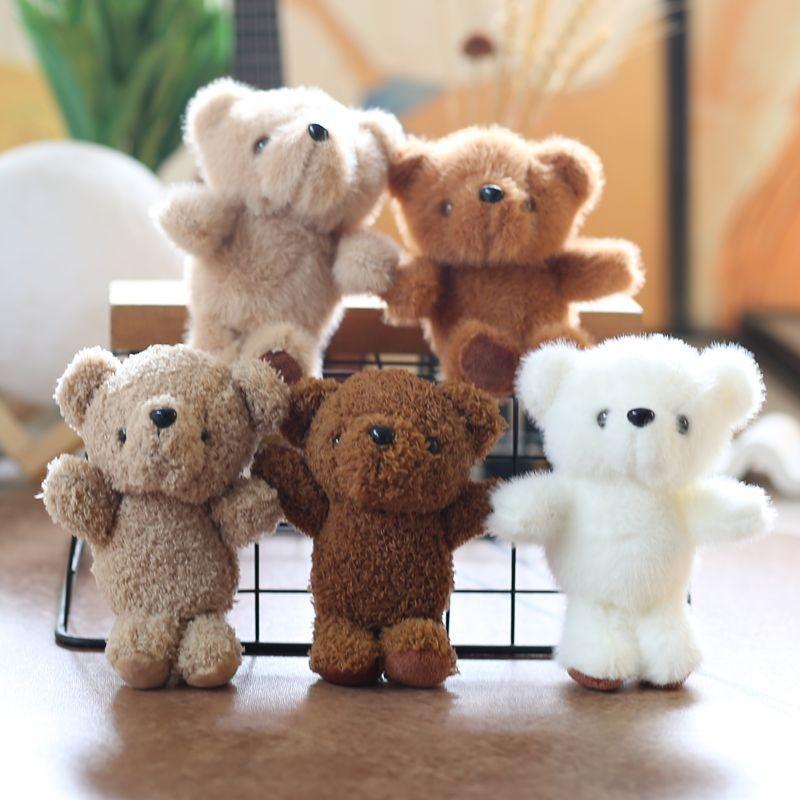 Bear Plush Teddy Keychain Pp Cotton Filled Bag Decor Kids Gift Stuffed Animal