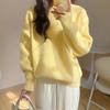 Crew Neck Casual Pullover Knitted Sweater Women's Autumn and Winter New Loose and Thin Lazy Wind Outer Wear Knitted Sweater Top Tide