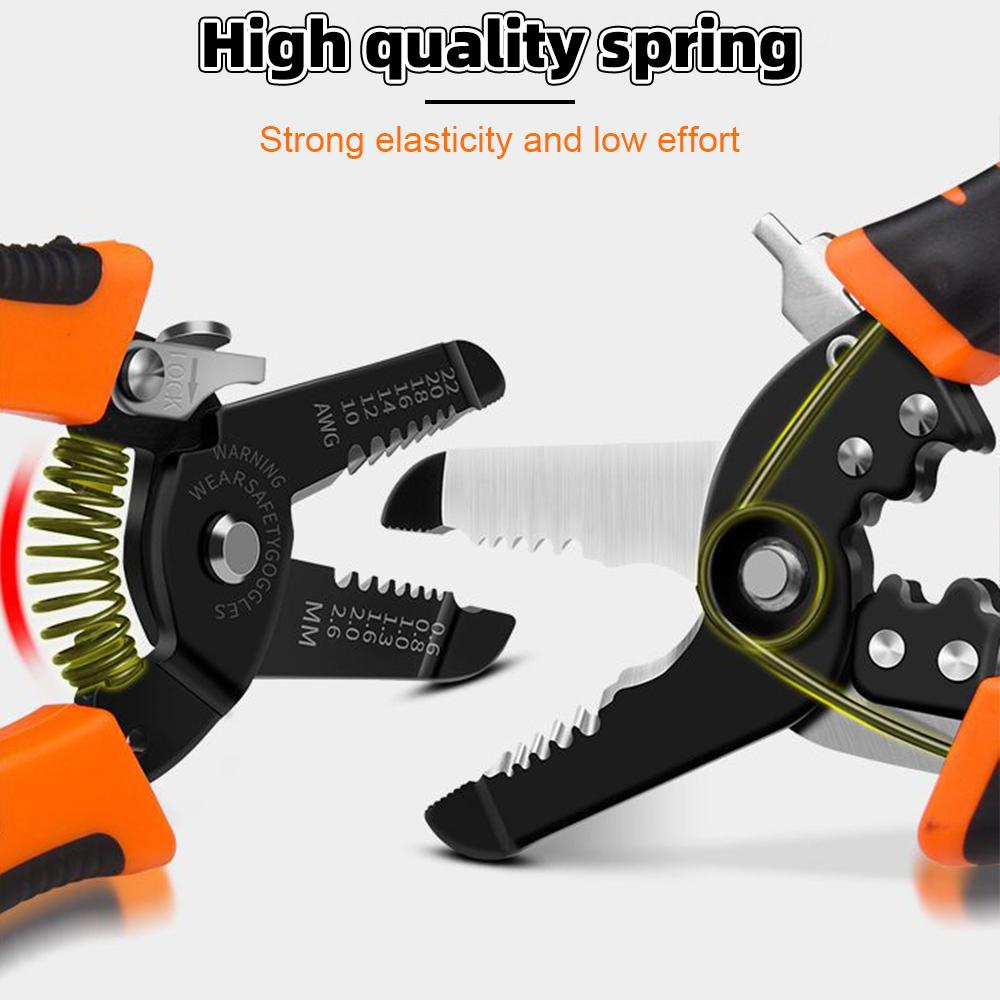 10 в 1 плоскогубцы для зачистки проводов, кабельный резак для электрика, бытовая сеть, бесплатный соединительный провод Ch-1, кабель и термоусадочная трубка