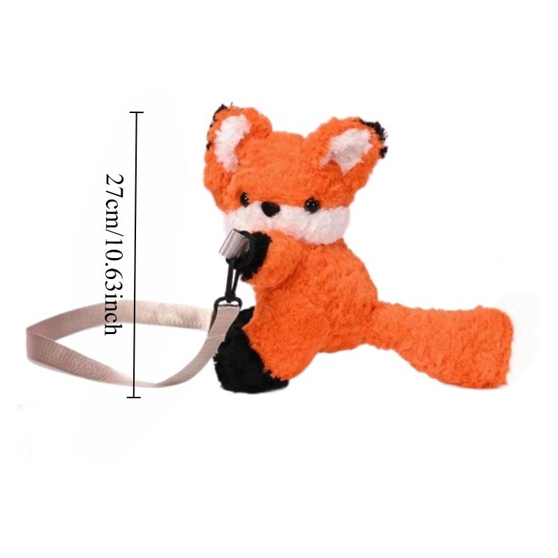 Fox Plush Shoulder Bag Cute Fluffy Curly Hair Doll Soft Small Bag Handbag Coin Purse Kids Good Night Buddy Girl Gift Car Decor